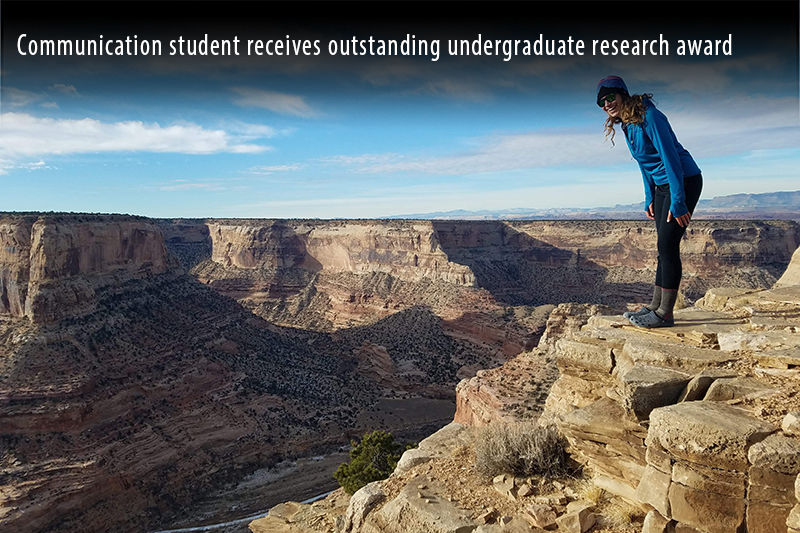 Communication student receives outstanding undergraduate research award