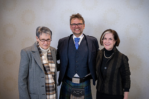 Chris Jones with Dean Hollis and Hinckley's wife