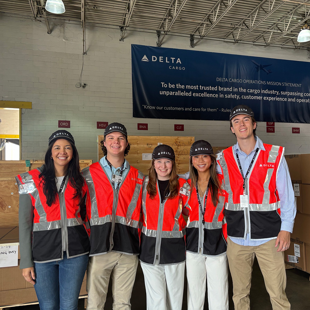 Group of Delta airline interns