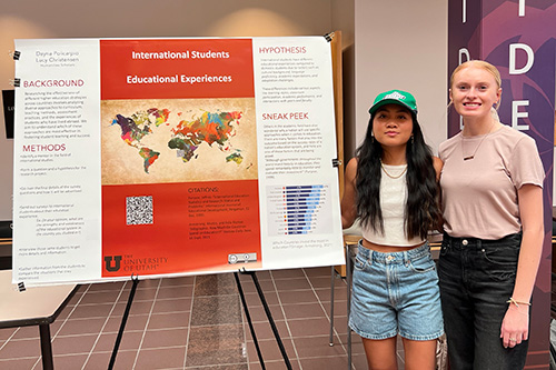 Dayna and Lucy at poster session