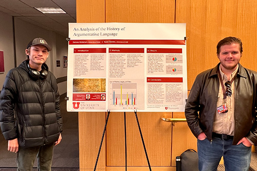 Kason and Zach at poster session