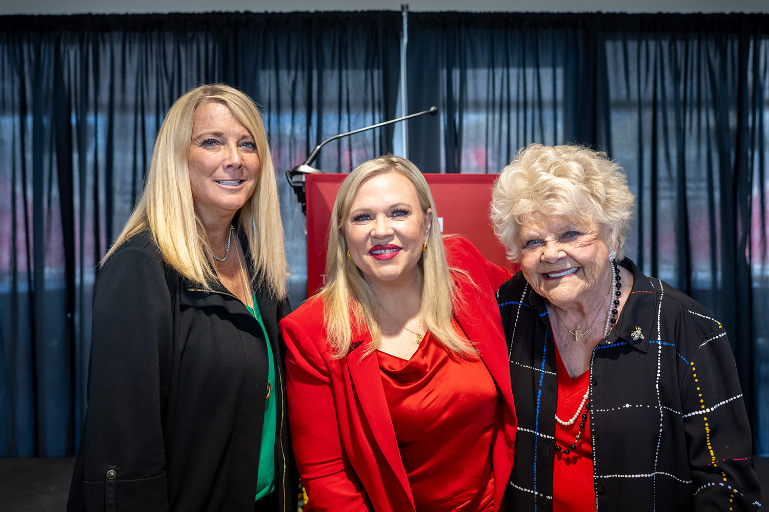 Holly Rowe and guests from the Distinguished Alumni Luncheon